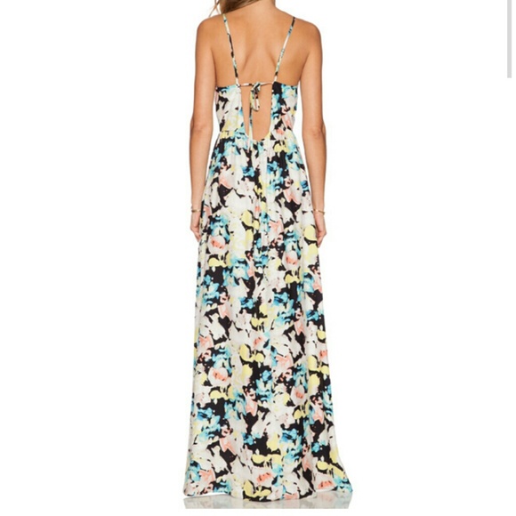 Parker Maxi Silk Dress Floral Print - Picture 3 of 3